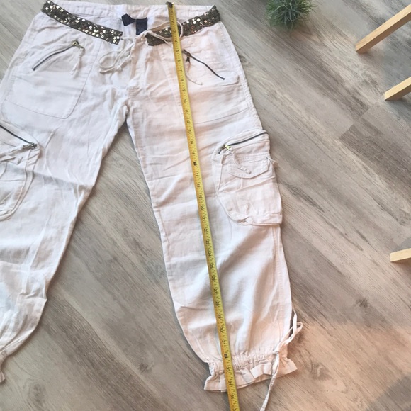 Derek Heart Cargo Linen Pants - Picture 3 of 8